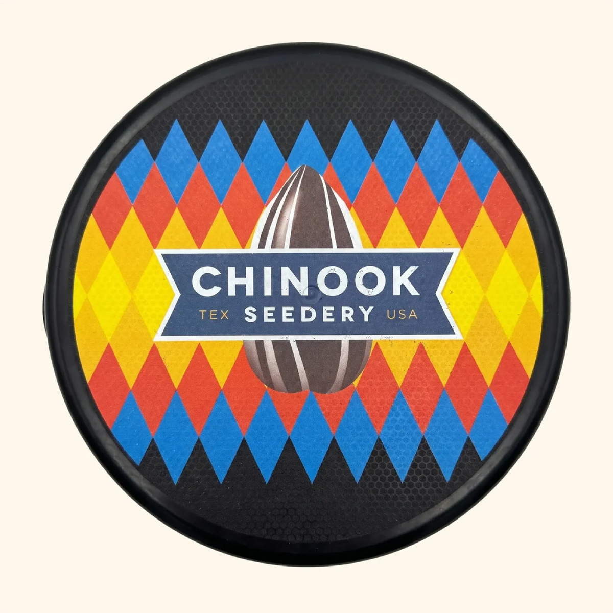 Top view of the Original Chinook Seedery Big Bucket lid