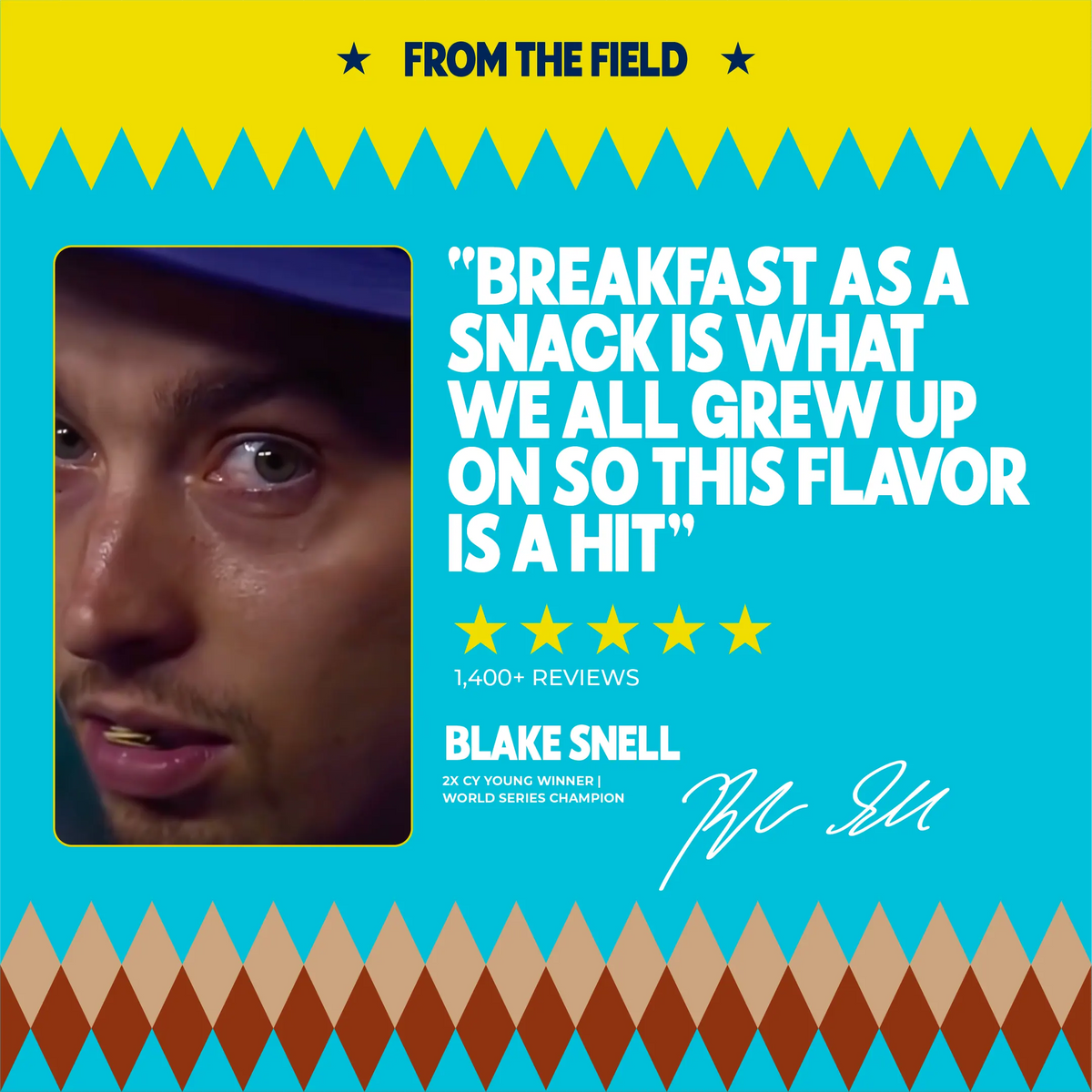 Blake Snell quote about Chinook Seedery Cinnamon Toast sunflower seeds