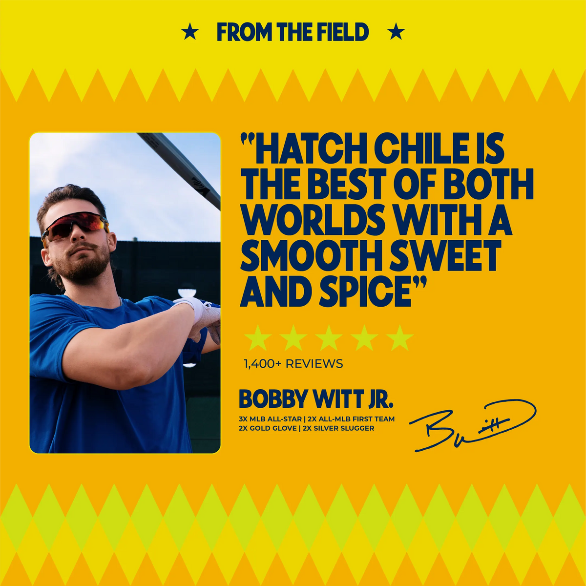 Bobby Witt Jr. quote about Chinook Seedery Hatch Chile sunflower seeds