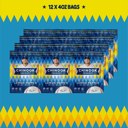 Case of 12 Lemon Pepper 4 oz sunflower seed bags