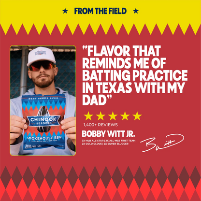 Bobby Witt Jr. quote about Chinook Seedery Smokehouse BBQ sunflower seeds