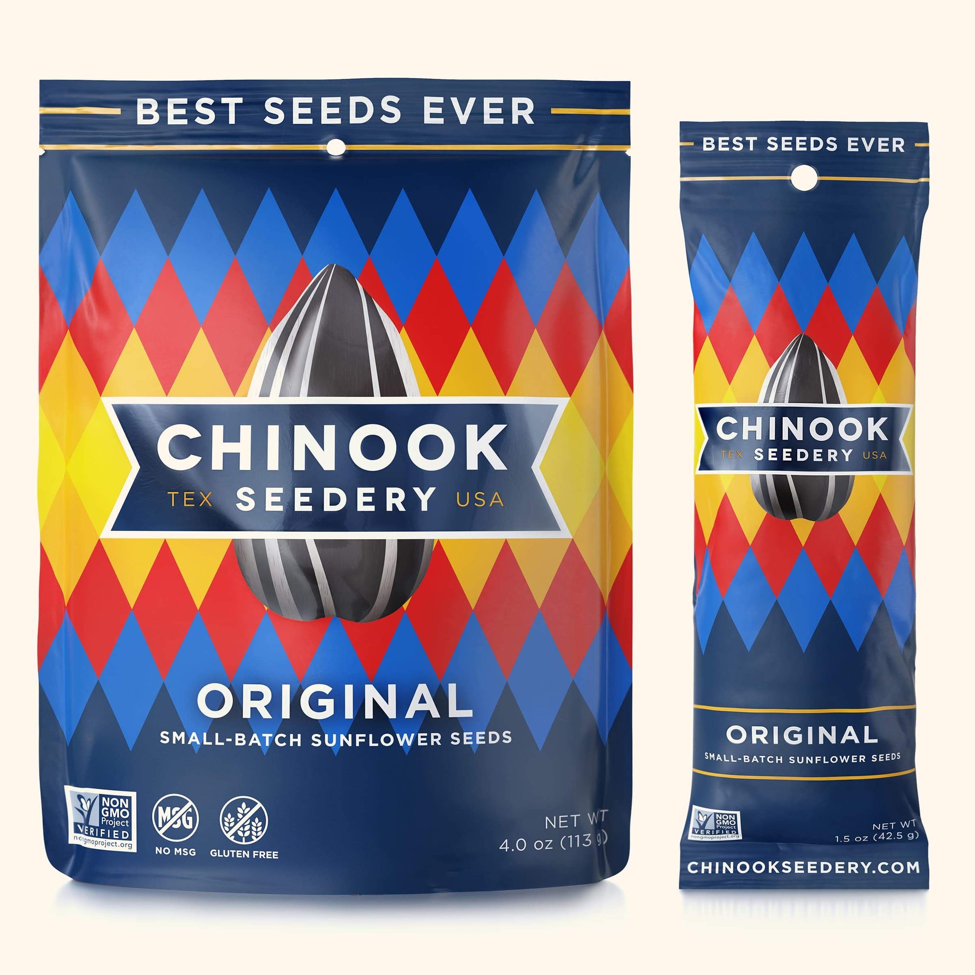 Original 4.7 Ounce Resealable Stand-Up Pouches Chinook Seedery 