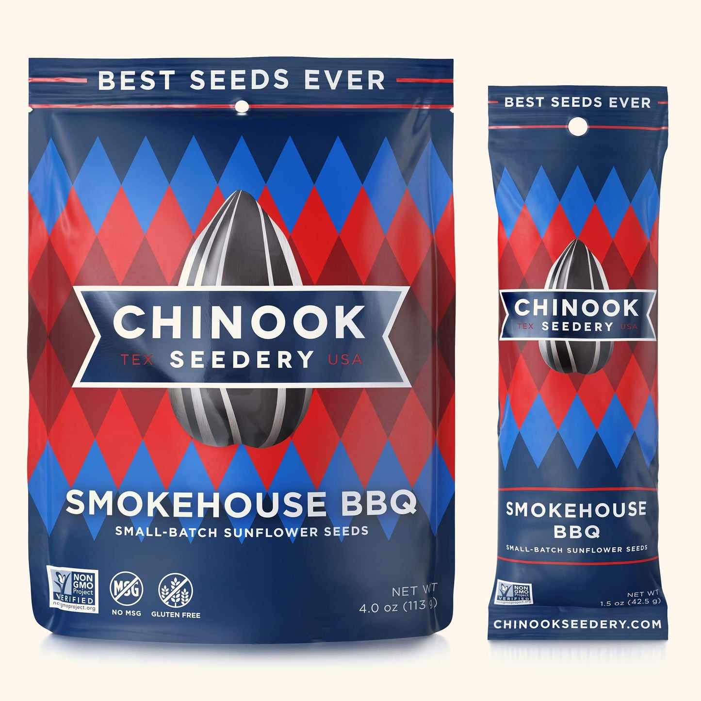 Smokehouse BBQ 4.7 Ounce Resealable Stand-Up Pouches Chinook Seedery 